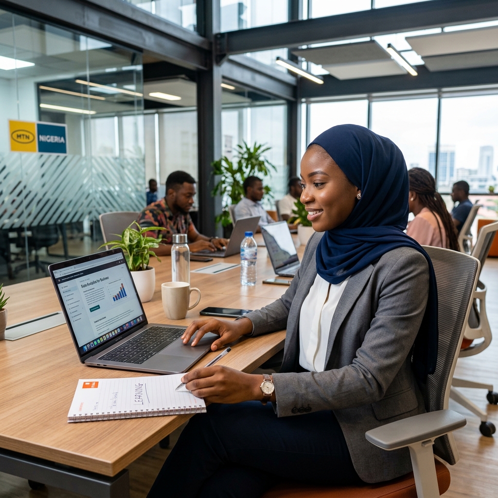 Nigerian Hijab Student Learning